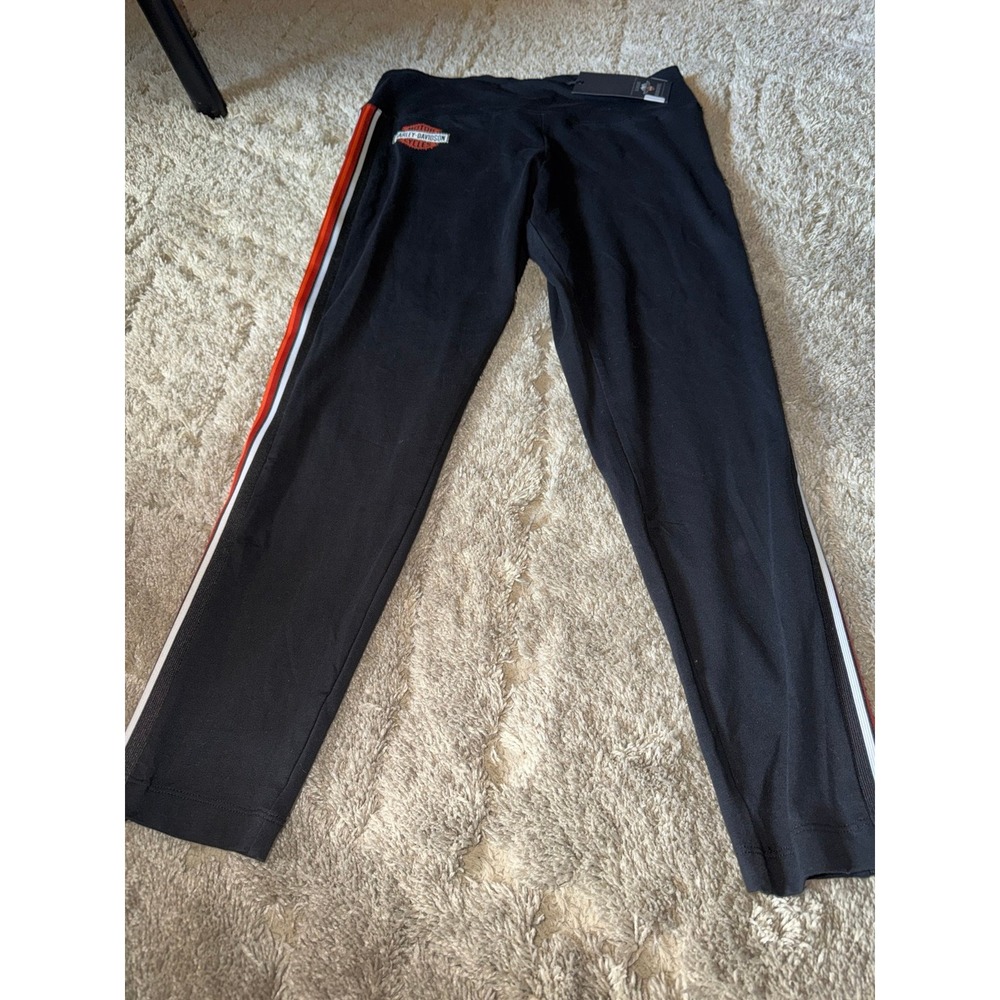 Harley Davidson Side Stripe Bling Rhinestone Leggings - Picture 3 of 7